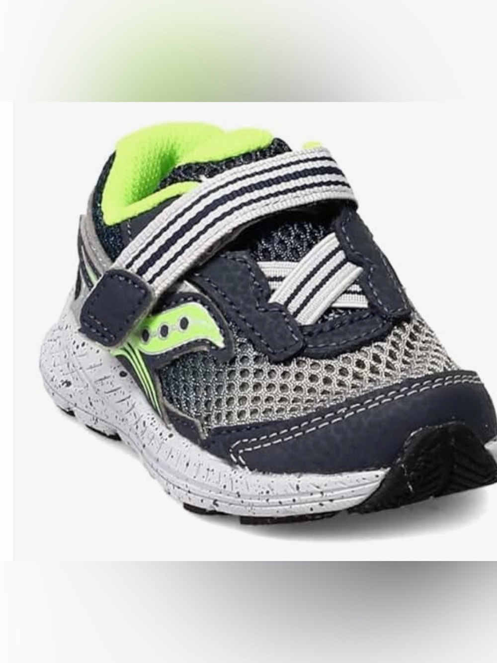 saucony Kids  Gray Athletic Sneaker with Green Accent size 7.5 W-NWt